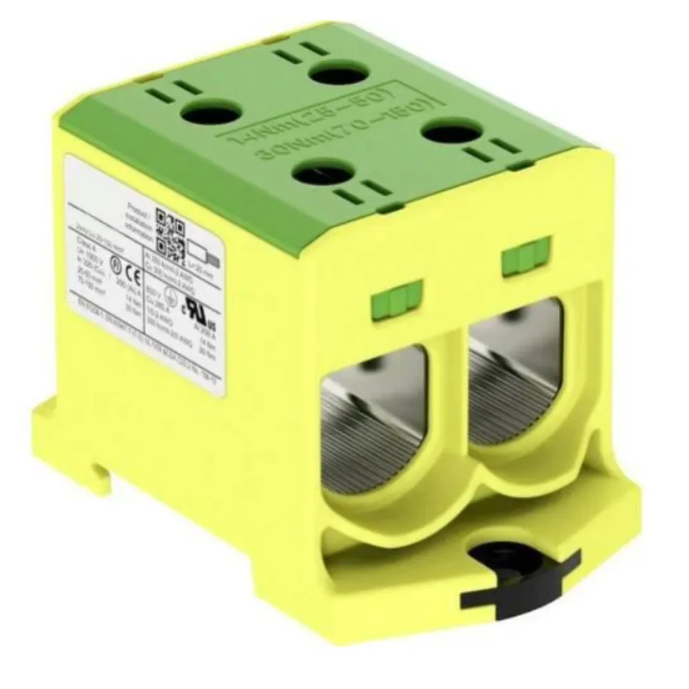 BORNE DE JONCTION MODULAIRE – 2X25/150 – VERT/JAUNE