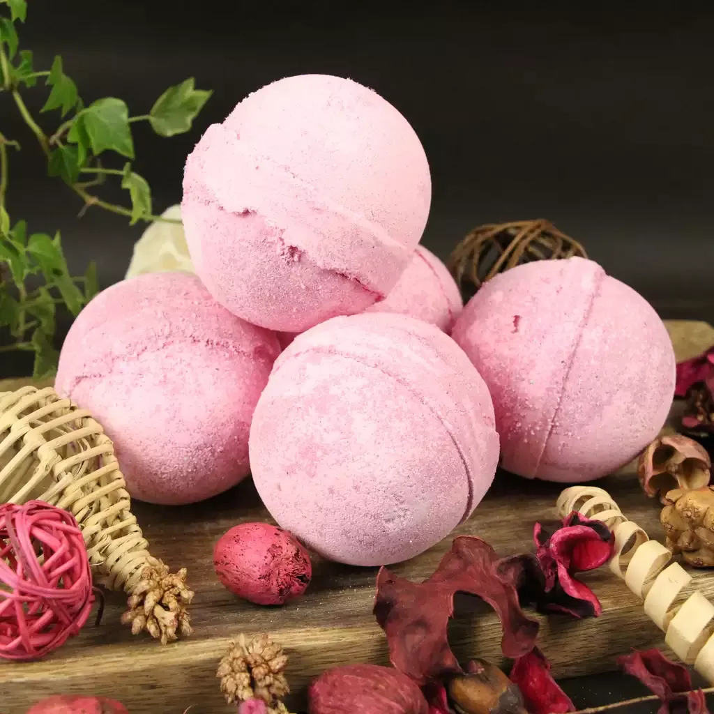 Bombe de bain XXL Cerise – 180g au Beurre de Karité
