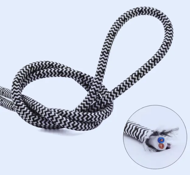 Câble Électrique pour Lampe Suspendue en textile