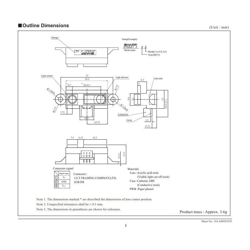 Capteur de Distance GP2Y0A21 – Image 2