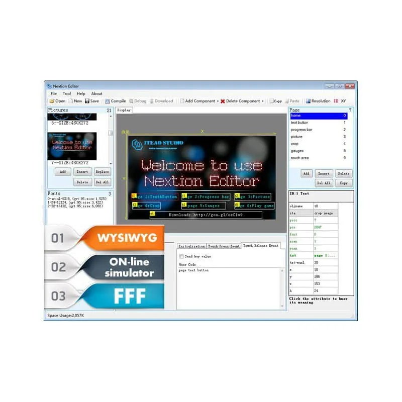 Écran Tactile Nextion de 3.5 pouces avec Interface UART – NX4832T035 – Image 3