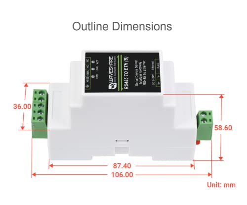 RS485 vers RJ45 Ethernet Serveur Série Convertisseur TCP/IP vers Série Module MQTT/JSON vers Modbus – Image 8