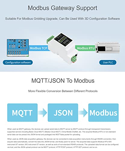 RS485 vers RJ45 Ethernet Serveur Série Convertisseur TCP/IP vers Série Module MQTT/JSON vers Modbus – Image 5