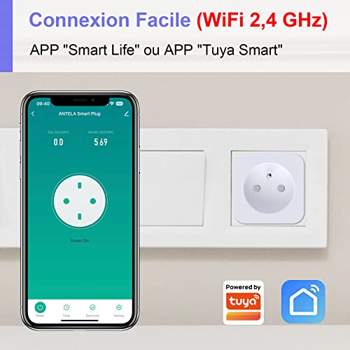 Prise Connectée Alexa Française 16A 3680W lot de 4 – Antela – Image 7