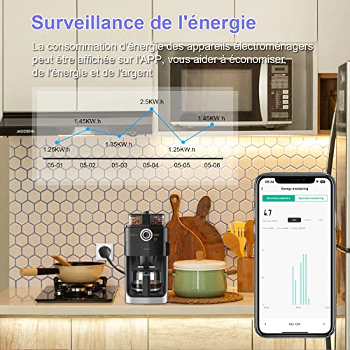 Prise Connectée Alexa Française 16A 3680W lot de 4 – Antela – Image 2